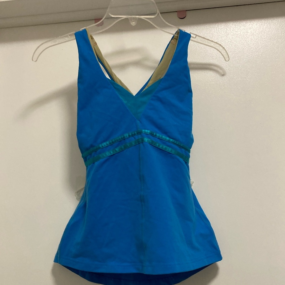 Lululemon Athletica Bright Blue V-Neck Tank Top